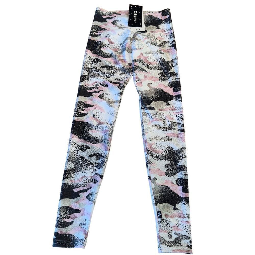 Terez‎ Girls Pink Camouflage Leggings Size L Activewear Trendy Look